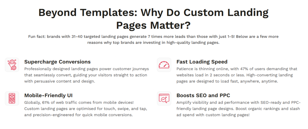 Landing page for GPT Ads