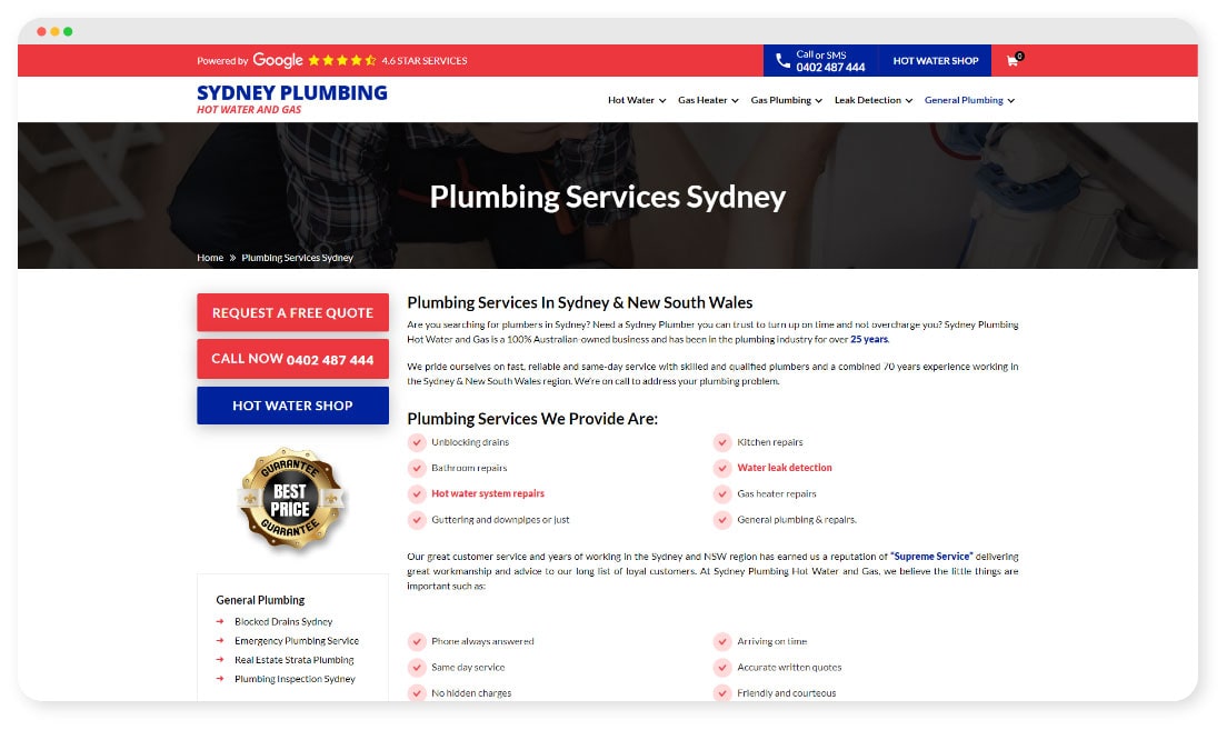Sydney Plumbing Hot Water And Gas